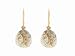 Fine Silver Reticulated Coin Earrings with Wisteria Branches by Jamie Joseph
