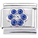 Crystal Gem September Birthstone Daisy Italian Charm