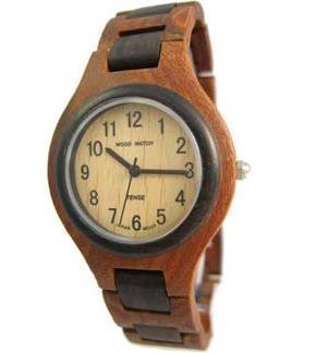 Tense Round Two-Tone Solid Wood Watch G7509SD Hypoallergenic