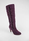 Ruffle Side Suede Boot