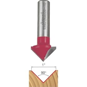 Freud 20-112 1-Inch Diameter 90-Degree V-Grooving Router Bit with 1/2-Inch Shank