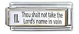 Clearly Charming Thou Shalt Not Take the Lord's Name in Vain, Christian, Religious Theme Italian Charm