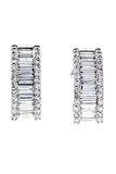 18K White gold and diamond baguettes 'waterfall' earrings