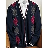 Argyle Cotton Long Sleeve Cardigan