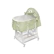 Waffle Bassinet Cradle with Toy Box Base- Sage