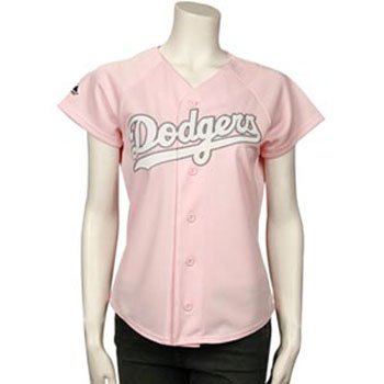 Russell Martin Los Angeles Dodgers Womens Pink Jersey - L