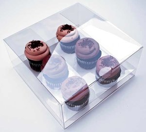 Crystal Clear Cupcake Box Set - Clear - Standard - Holds 6