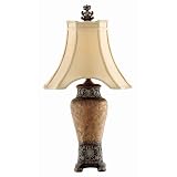 Antique Copper Carved Vase Table Lamp (Set of 2)