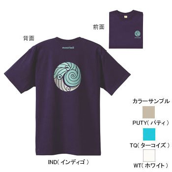モンベル(montbell) ペアスキンコットンT 渦巴 IND(インディゴ) S 2104346