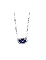 Sterling Silver 18 Inch Evil Eye Necklace