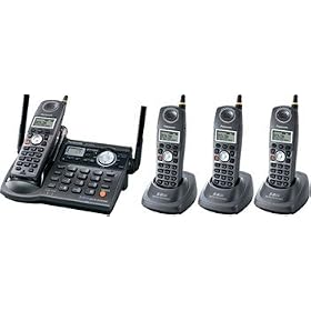 Panasonic Refurb KXTG5664BP 5.8GHz Cordless Phone,Multi Handset, 1x4,Digital Answering Device,Black