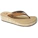Margaritaville Jimmy Buffet Forever Womens Flip Flops Brown