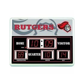 Rutgers Scarlet Knights 14 x 19 LED Scoreboard Clock and Thermometer