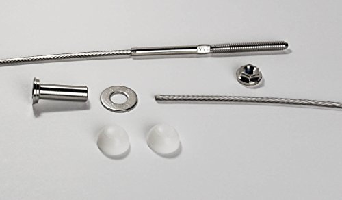 1/8" VistaView Stainless Steel Cable Railing Assembly Kit (10-Foot Length with White Caps)