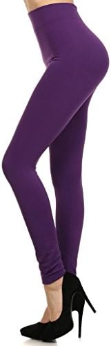 BLANCA Collection Fleece Lined Leggings High Waist Thick Slimming - PURPLE