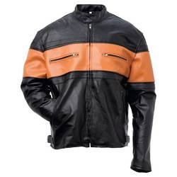 Diamond PlateTM Hand-Sewn Pebble Grain Genuine Buffalo Leather Men’s Jacket