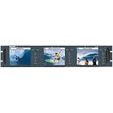 Marshall Triple 4 Rack Mounted LCD Panel with 2 Composite Video Inputs Per Screen.