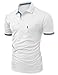 Xpril Men's Cool Max Fabric Sporty Design 2 Tone Collar T-Shirt