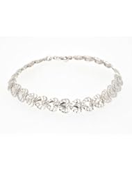 14K White Gold Heart Link 7" Bracelet
