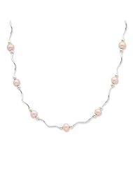 Sterling Silver 6-6?Mm Pink Freshwater Cultured Pearl Necklace