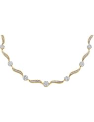 14KT Yellow Gold 2.50 CTW Diamond Flower Necklace