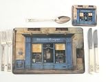 Lifestyle Blue Auricular Combination Set (6 mats & 6 coasters)