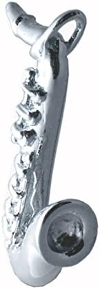Handmade Saxophone Sterling Silver Pendant.