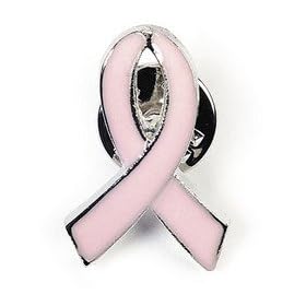 12 PINK RIBBON LAPEL Pins/1" Metal BREAST CANCER AWARENESS/OCTOBER Fundraising/DOZEN