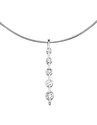 14K White Gold Diamond Journey Pendant - 1.00 Ct. -- LIFETIME WARRANTY