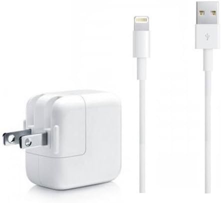 Shoreline Solutions® New Generation iPad 8 Pin Sync and Charge Lightning Cable Retina Display iPad Mini 1 2 3 iPad 4 iPad Air with 12W USB Power Adapter iPad Charger