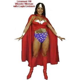 Licensed TM Sexy Wonder Woman Costume - Womens Superhero Costume Fun (See size notes)