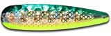 Warrior Lures Gold Holo-Green Dolphin standard or magnum fishing trolling spoon