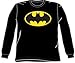 Batman CLASSIC LOGO Adult Long Sleeve Black T-shirt Tee