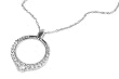 Sterling Silver CZ Necklaces - Chain: 16-18" (adjustable) Height: 34mm