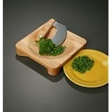 J.K. Adams HB-1010 Maple Herb Bowl with Mezzaluna Chopper