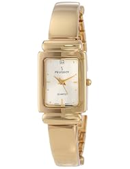 Peugeot Womens 452 Gold-Tone Half Bangle Link Watch