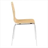 Zuo Set of Four Natural Stacking Chairs