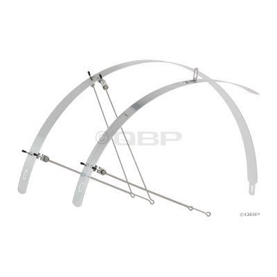Civia Flat Fenders Aluminum 700c x 42mm Silver
