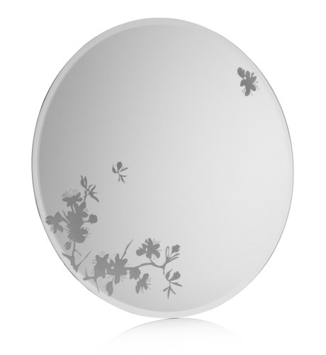 Mirrored Collection Floral Embossed Wall Mirror