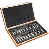 WoodRiver 20 Piece, 1/2 Shank, Anti-Kickback Router Bit Set