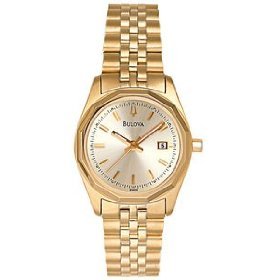 Bulova Women's Gold Tone Classic Dress Watch #97M000