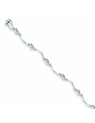 0.1 Carat 14K White Gold Diamond Bracelet