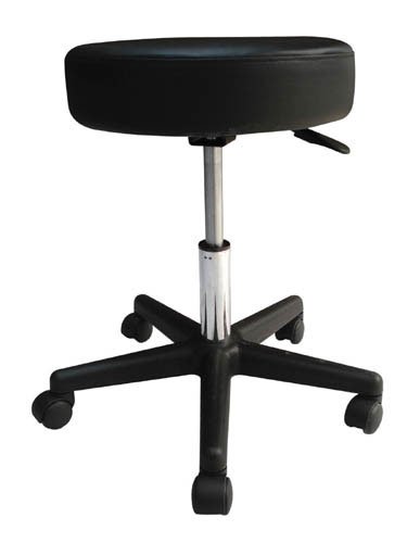 `Pneumatic Doctors Stool W/O Back W/O Foot Ring Black