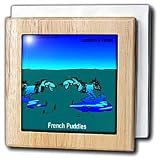 Review 3dRose LLC  / French Puddles - 6 Inch Tile Napkin Holder