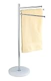 Wenko 18894100 Handtuch- und Kleiderst&auml;nder Tropic White - 3 bewegliche Arme, Polyresin, Chrom, 43.5 x 80 x 25 cm, wei&szlig;