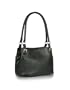 Fontanelli Black stiched Soft Leather Handbag