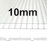 Greenhouse Warehouse 10mm Polycarbonate Sheet - Clear - 1050 x 2500mm