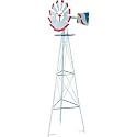 8ft Patriotic Decorative Windmill Red, White & Blue NEW