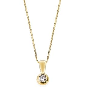 9ct Gold Round Diamond Necklace
