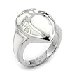 White Designo Drop Ring